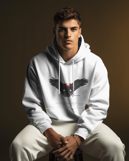 EAGLE VISION - Men's Back Printed Hoodies