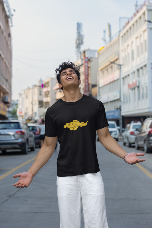 GOLDEN CLOUD - Men's Round Neck T-Shirts