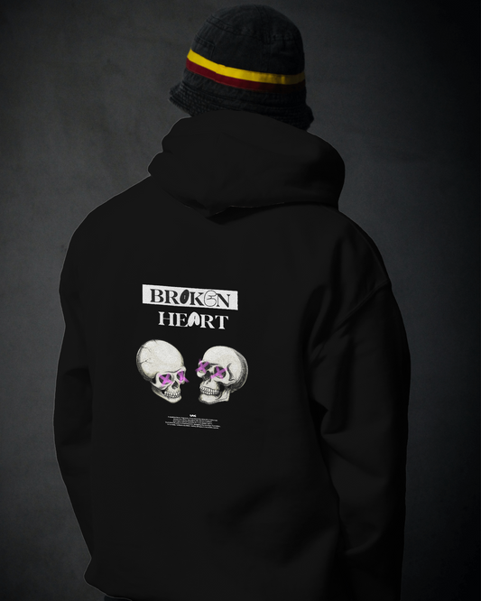 BROKEN HEART - Men's Back Printed Hoodies