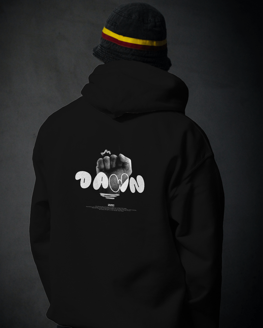 DAWN - Men's Bacl Printed Hoodies