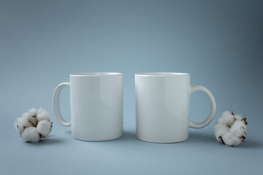 Solid White Mugs